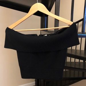 Black off the shoulder top